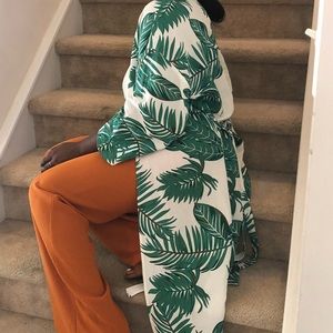 Palm Print Kimono
